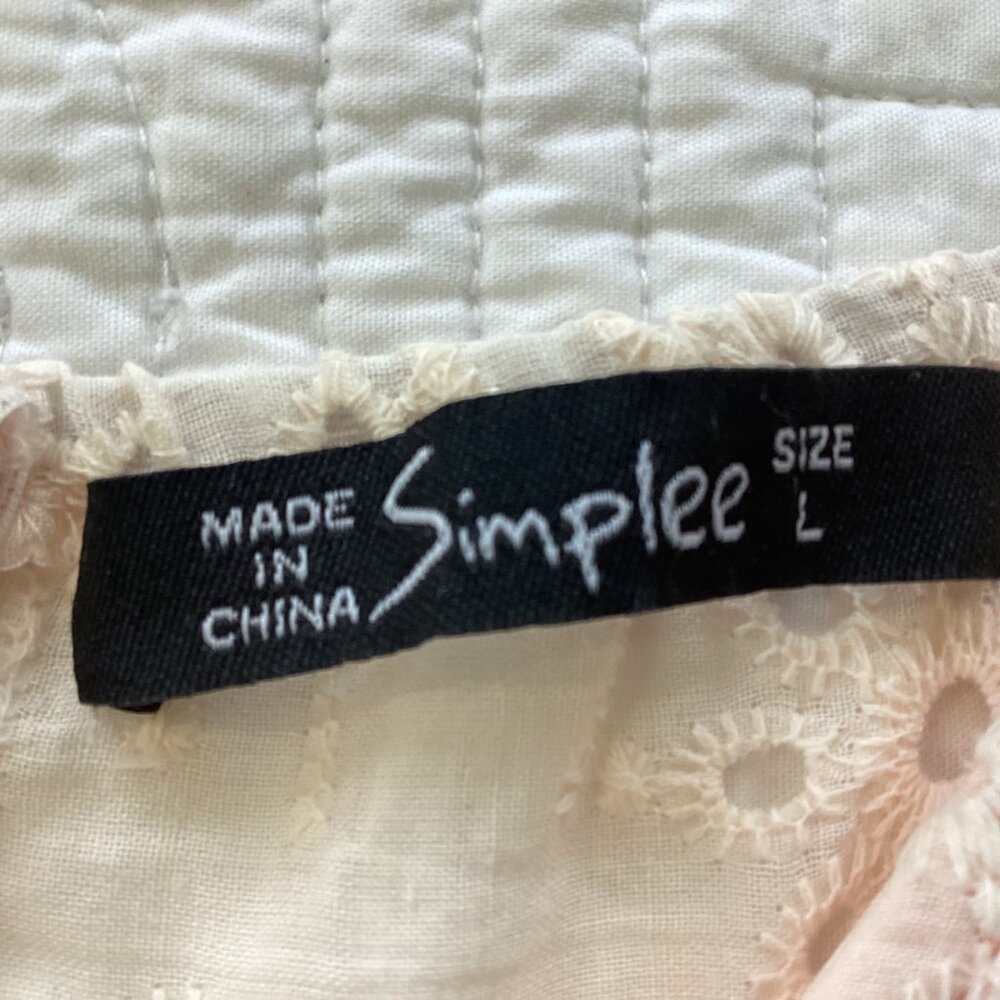 Simplee Eyelet Dress  Blush Pink Y2K Spaghetti Strap Maxi Dress Beachy Romantic - Picture 5 of 15